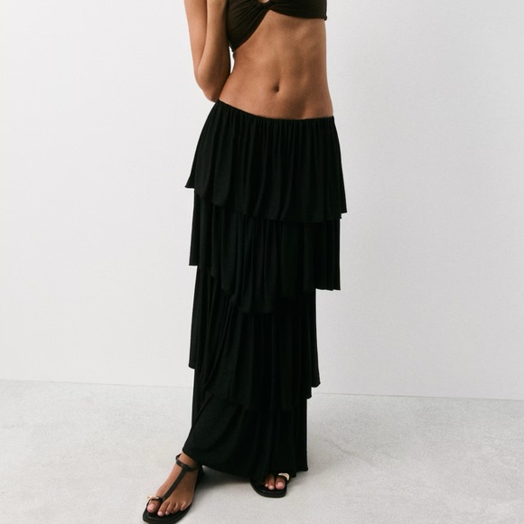 TIERED FLOUNCE SKIRT - Picture 1 of 6